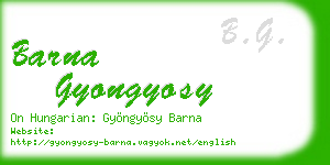 barna gyongyosy business card