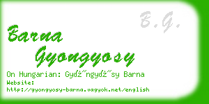 barna gyongyosy business card